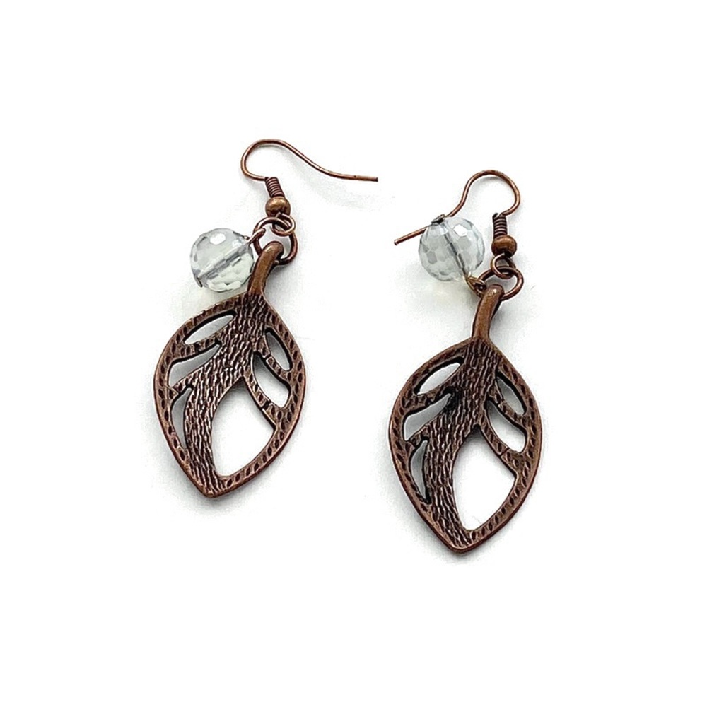 Artisan Copper Opalite Drop Dangle Earringsg - image 5